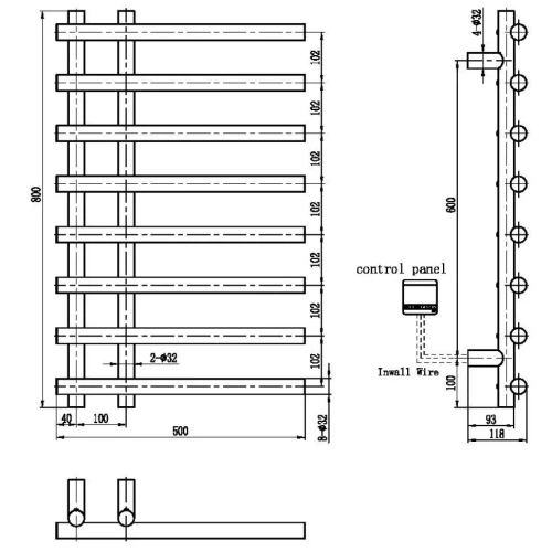 Купить купить полотенцесушитель электрический, boheme uno, хром арт. 722-cr