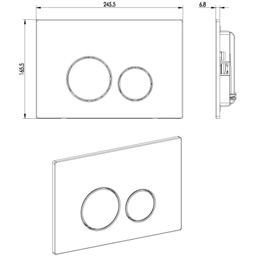 Купить купить клавиша смыва, boheme, хром арт. 649-cr