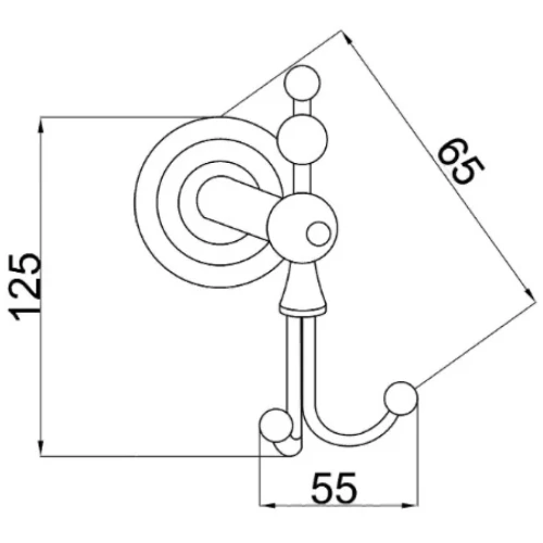 Купить купить двойной крючок, boheme brillante, хром арт. 10435