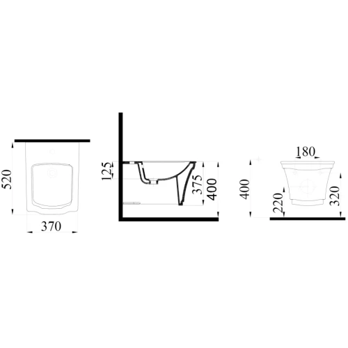 Купить купить биде подвесное с узором, boheme hermitage, белый арт. 953-cr
