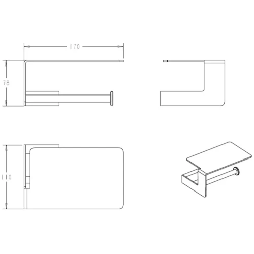 Купить купить держатель туалетной бумаги, boheme q, черный арт. 10941-b