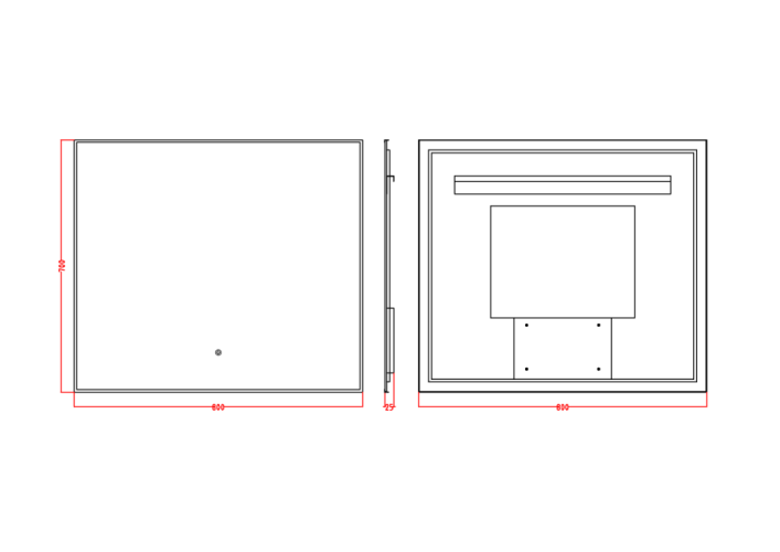 Купить купить зеркало с подсветкой с сенсорным выключателем, armadi art modern, золото арт. 543-080-mg
