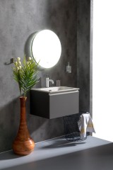 Тумба под раковину подвесная, Armadi Art Vallessi, антрацит арт. 837-060-A matt