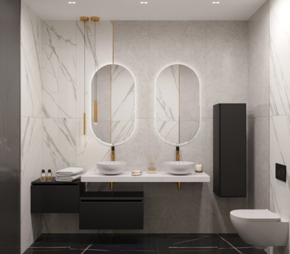 Купить купить столешница под раковину, armadi art flat, белый мрамор арт. 869-160-clct