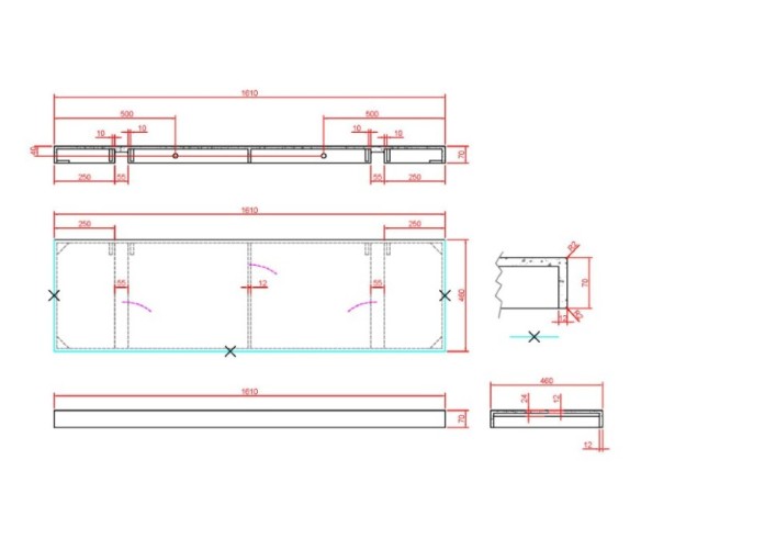 Купить купить столешница под раковину, armadi art flat, белый мрамор арт. 869-160-clct