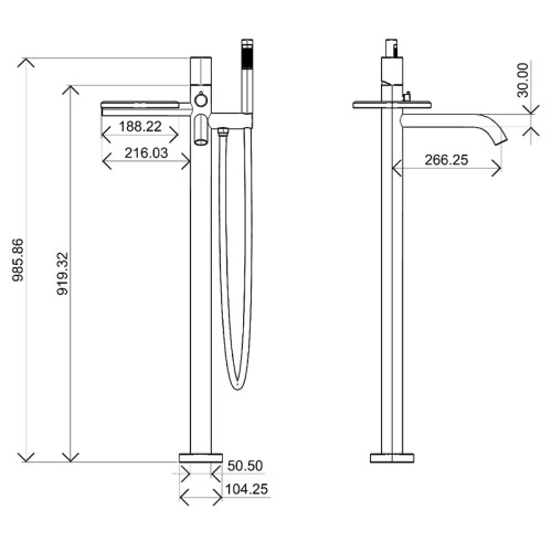 Купить купить смеситель для ванны gun metall spirale, boheme stick, арт. 123-gm.4