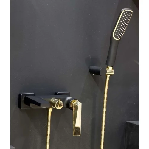 Купить купить смеситель для ванны, boheme venturo, черный, золото арт. 383-b