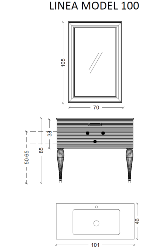 Купить купить тумба под раковину, подвесная, armadi art vallessi, черный, золото арт. 842-100-bg