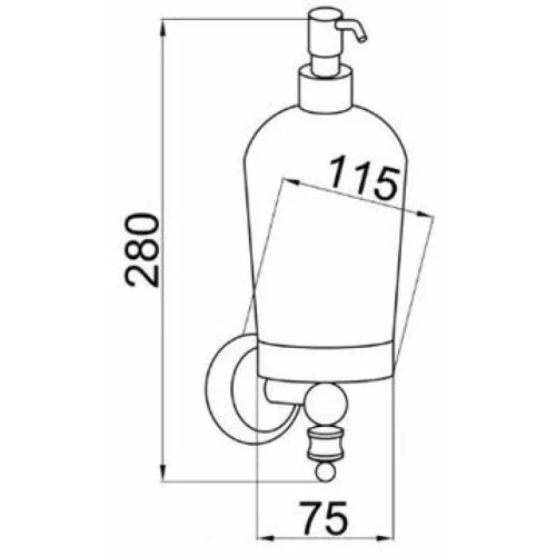 Купить купить дозатор для жидкого мыла, boheme palazzo nero, золото арт. 10167