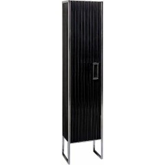 Шкаф пенал L, Armadi Art Monaco, черный, хром арт. 868-BCR-L