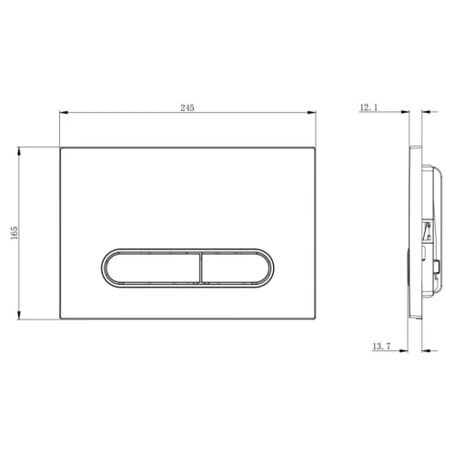 Купить купить клавиша смыва, пластик matt gold для инсталляций geberit, boheme арт. 667-mg