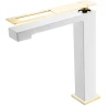 Купить купить смеситель для раковины, boheme q, белый, золото арт. 142-wg