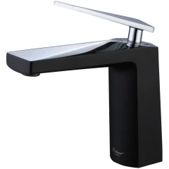 Смеситель для раковины, Boheme Venturo, черный, хром арт. 371-b