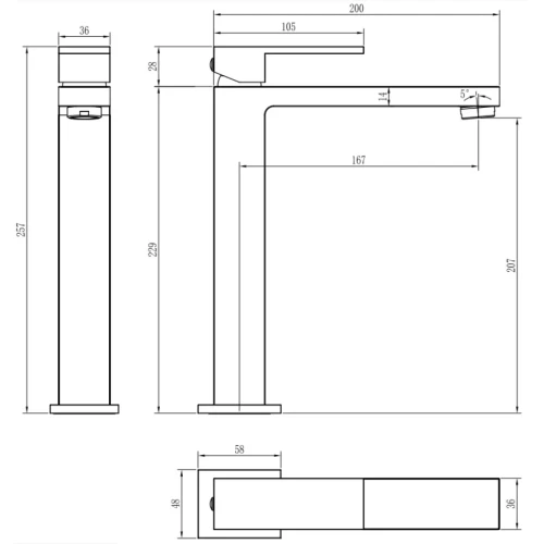 Купить купить смеситель для раковины, boheme qubic, белый арт. 472-mw
