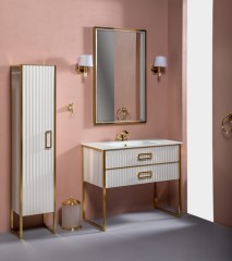 Зеркало с подсветкой, Armadi Art Monaco, белый, золото арт. 566-WG