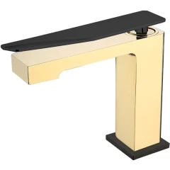 Смеситель для раковины, Boheme Q, золото, черный арт. 141-GB.2