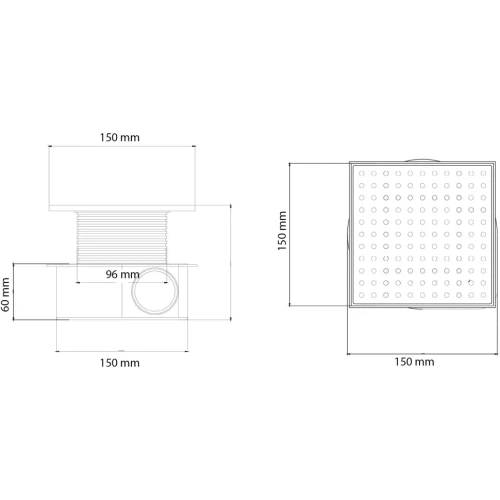 Купить купить душевой трап с решеткой, armadi art smart design, золото арт. 984-15-mg