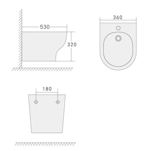 Купить купить биде подвесное, boheme fiore, белый арт. 978-bidet-w