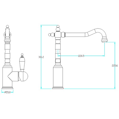 Купить купить смеситель для кухни, boheme medici, бронза арт. 101
