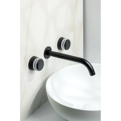 Купить купить смеситель для раковины, boheme aura, черный арт. 152-2-b-a