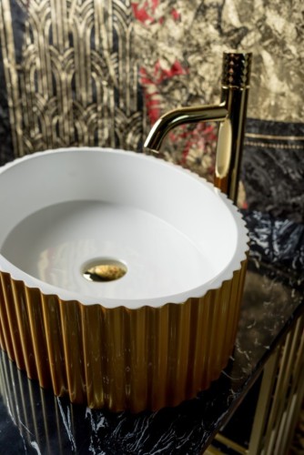 Купить купить раковина-чаша, armadi art neoart, золото, белый арт. 878-g