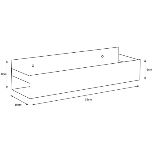 Купить купить металлическая полка, boheme q, оружейная сталь арт. 10965-sgm