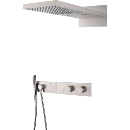 Купить купить встроенная душевая система с термостатом, трехпозиционная nikel brush, boheme zodiac арт. 133-nb