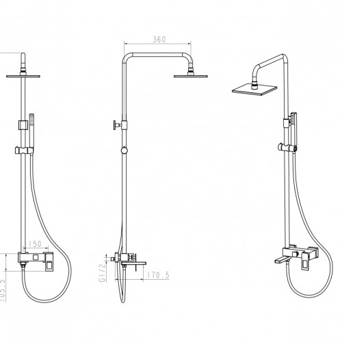 Купить купить душевая система красная, boheme q, золото, красный арт. 148-gr.2