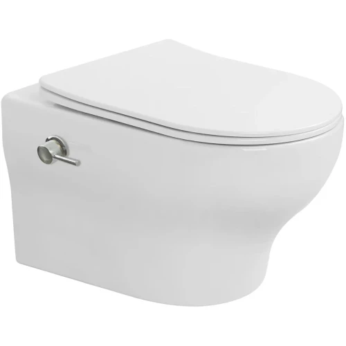 Купить купить унитаз биде подвесной с сиденьем микролифт, boheme fiore, белый арт. 978-set-2-w