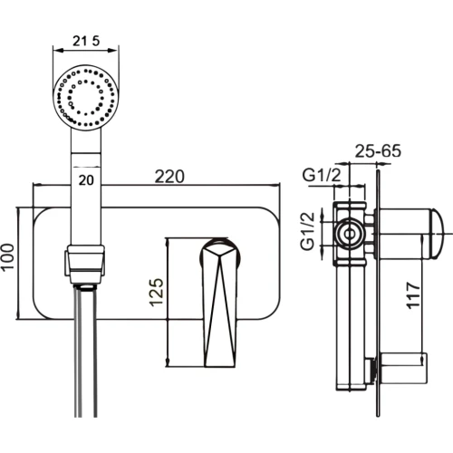 Купить купить гигиенический душ со смесителем, boheme venturo, хром арт. 377