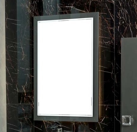 Купить купить зеркало с подсветкой графит глянцевое, armadi art lucido, графит арт. 567-gr