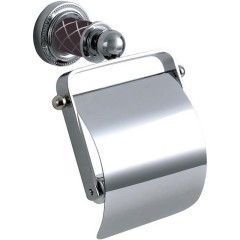 Держатель туалетной бумаги с крышкой, Boheme Murano, хром, шоколад арт. 10901-CH-CR
