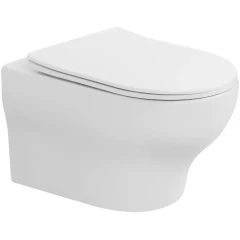 Унитаз подвесной с сиденьем микролифт, Boheme Fiore, белый арт. 978-SET-MW