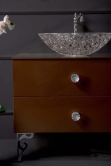 Тумба под раковину, подвесная, Armadi Art NeoArt, dark brown арт. 831-080-DB