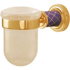 Стакан для зубных щеток, Boheme Murano, золото, фиолетовый арт. 10904-V-G