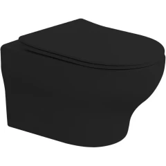 Унитаз подвесной с сиденьем микролифт, Boheme Fiore, черный арт. 978-SET-B