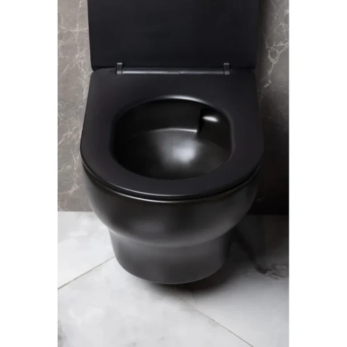 Купить купить унитаз подвесной с сиденьем микролифт, boheme fiore, черный арт. 978-set-b