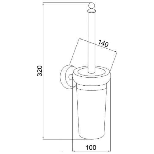 Купить купить ершик для унитаза, boheme palazzo nero, золото арт. 10164